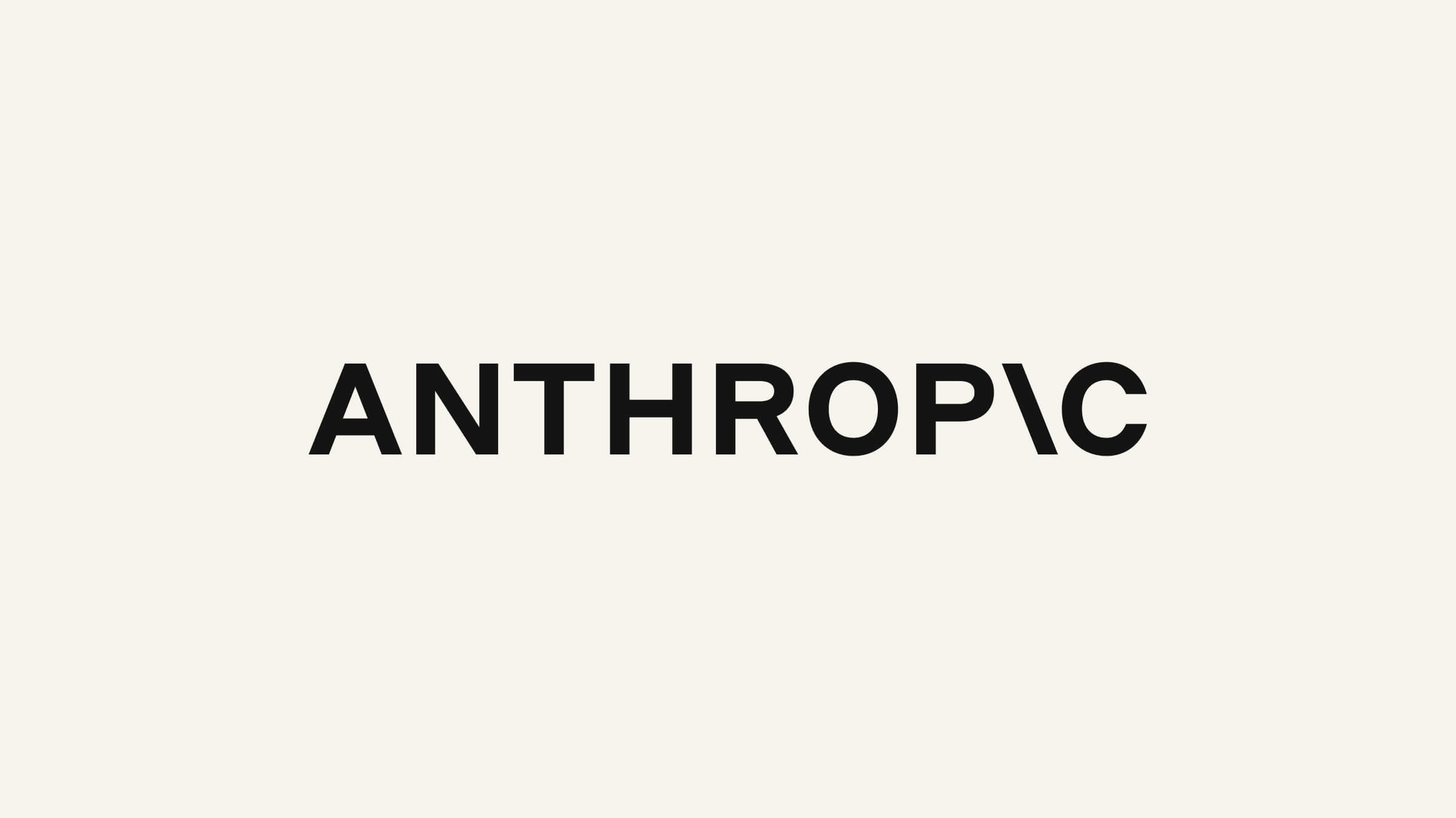 The Anthropic wordmark in black capital letters on a flat off-white background.