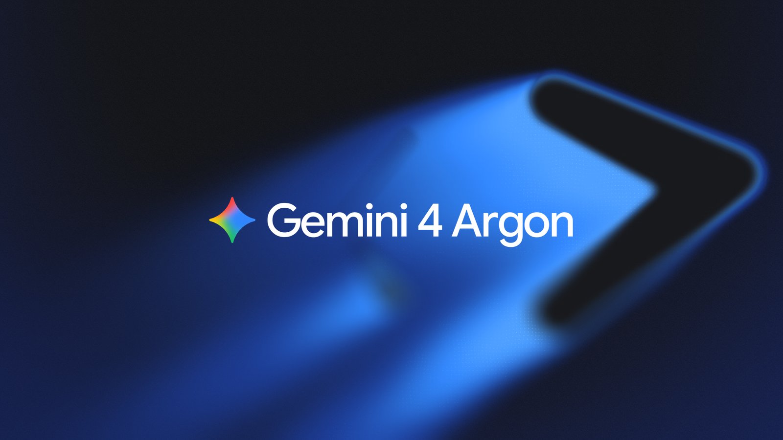 Google's Gemini 4 Argon title card: the Gemini star logo and the words "Gemini 4 Argon" over a blurred blue chevron shape on a dark background.